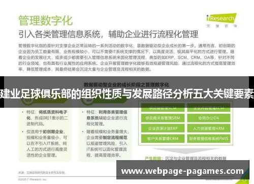 建业足球俱乐部的组织性质与发展路径分析五大关键要素 建业足球俱乐部的组织性质与发展路径分析五大关键要素